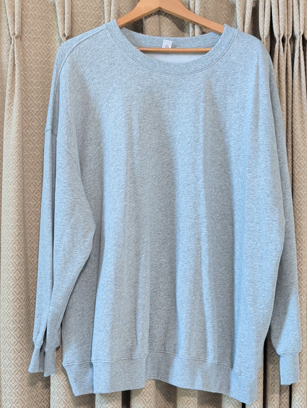 NWT Women's Size 2X Old Navy Gray Oversized Tunic Crew New Sweatshirt